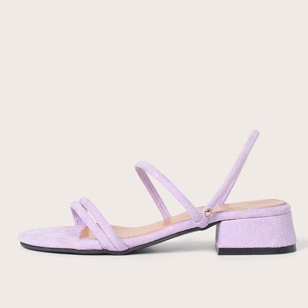 

Chunky Heeled Slingback Sandals, Mauve purple