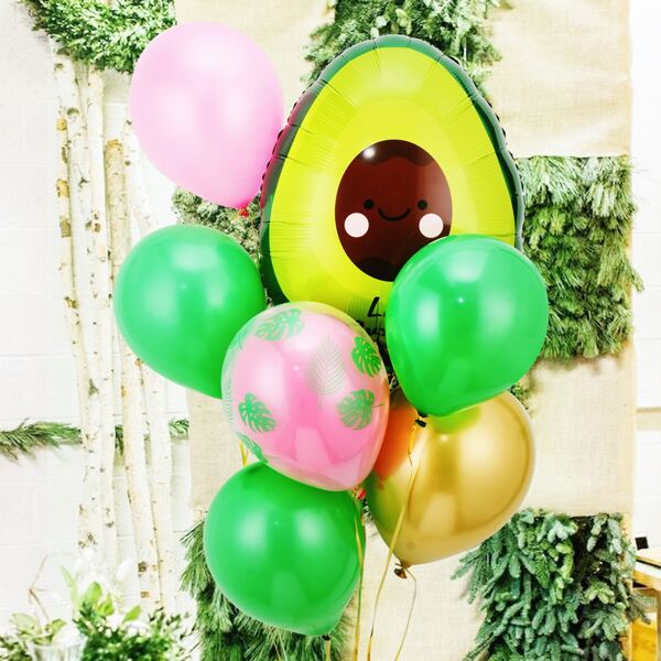 

10pcs Avocado Balloon Set, Multicolor