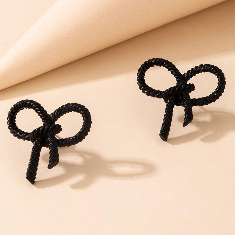 

Bow Knot Stud Earrings, Black