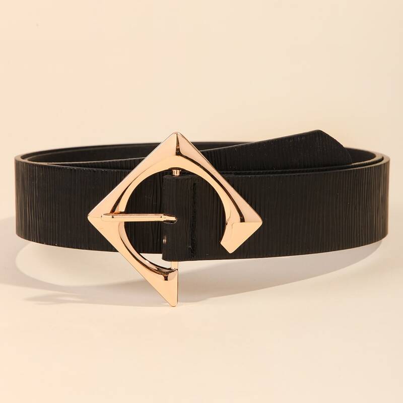 

Gold Buckle Belt, Black
