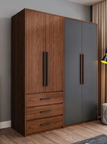 1入組簡單複古木紋牆貼、家居牆壁背景壁紙、家具翻新書桌、椅子、櫥櫃自粘紙 - 棕色 - 查看 7