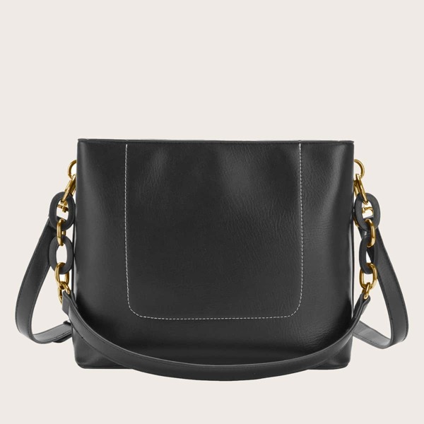 

Stitch Detail Bucket Bag, Black