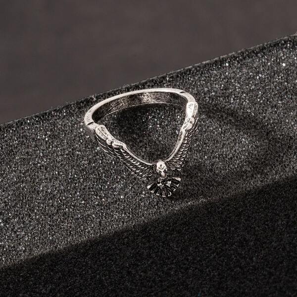 

Men Bird Design Ring, Antique silver