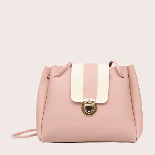 

Push Lock Bucket Bag, Pink