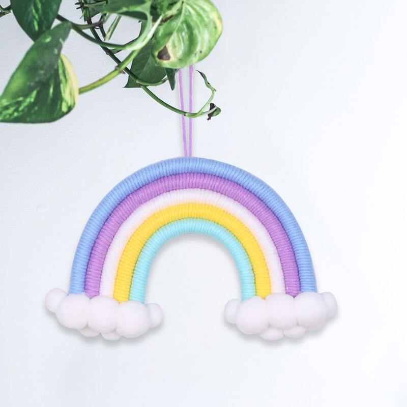

1pc Woven Rainbow Wall Hanging, Multicolor