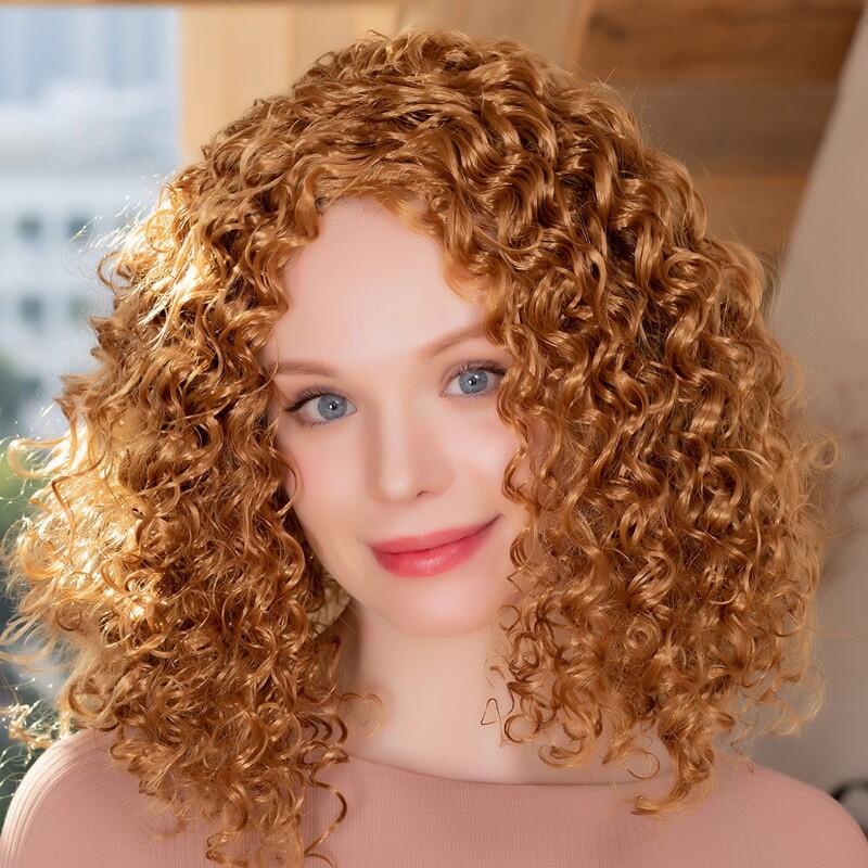 

Natural Short Curly Wig, Gold