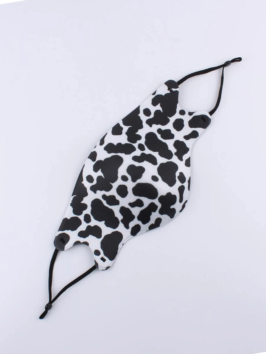 Mascarilla con estampado de vaca - Multicolor - Ver 1