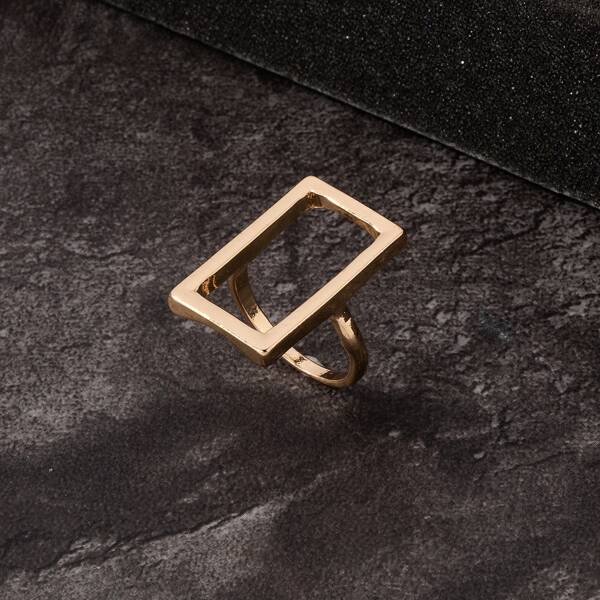 

Men Geo Decor Ring, Gold