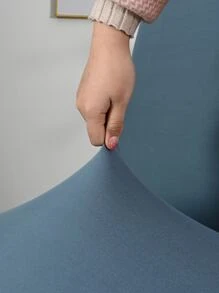 1 tấm bọc ghế co giãn chải kỹ, vỏ bọc chống bụi màu trơn cho khách sạn, quầy bar, phòng khách, văn phòng - Màu xanh lam - Xem 5