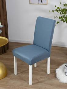 1 tấm bọc ghế co giãn chải kỹ, vỏ bọc chống bụi màu trơn cho khách sạn, quầy bar, phòng khách, văn phòng - Màu xanh lam - Xem 4