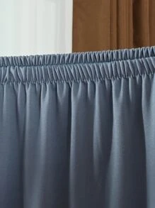 1 tấm bọc ghế co giãn chải kỹ, vỏ bọc chống bụi màu trơn cho khách sạn, quầy bar, phòng khách, văn phòng - Màu xanh lam - Xem 7