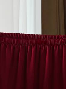 1 件拉绒弹力椅套，纯色高弹力防尘椅套，适用于酒店、酒吧、客厅、书房 - 酒紅色 - 查看 8