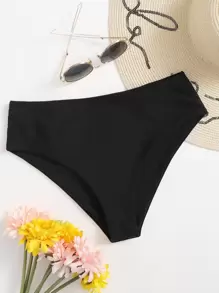 Swim Basics Quần lót bikini cạp cao - màu đen - Xem 3