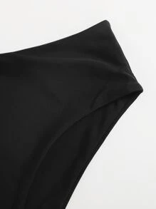 Swim Basics Quần lót bikini cạp cao - màu đen - Xem 5