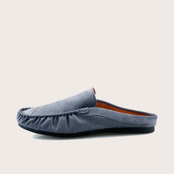 

Men Ruched Design Loafers, Grey