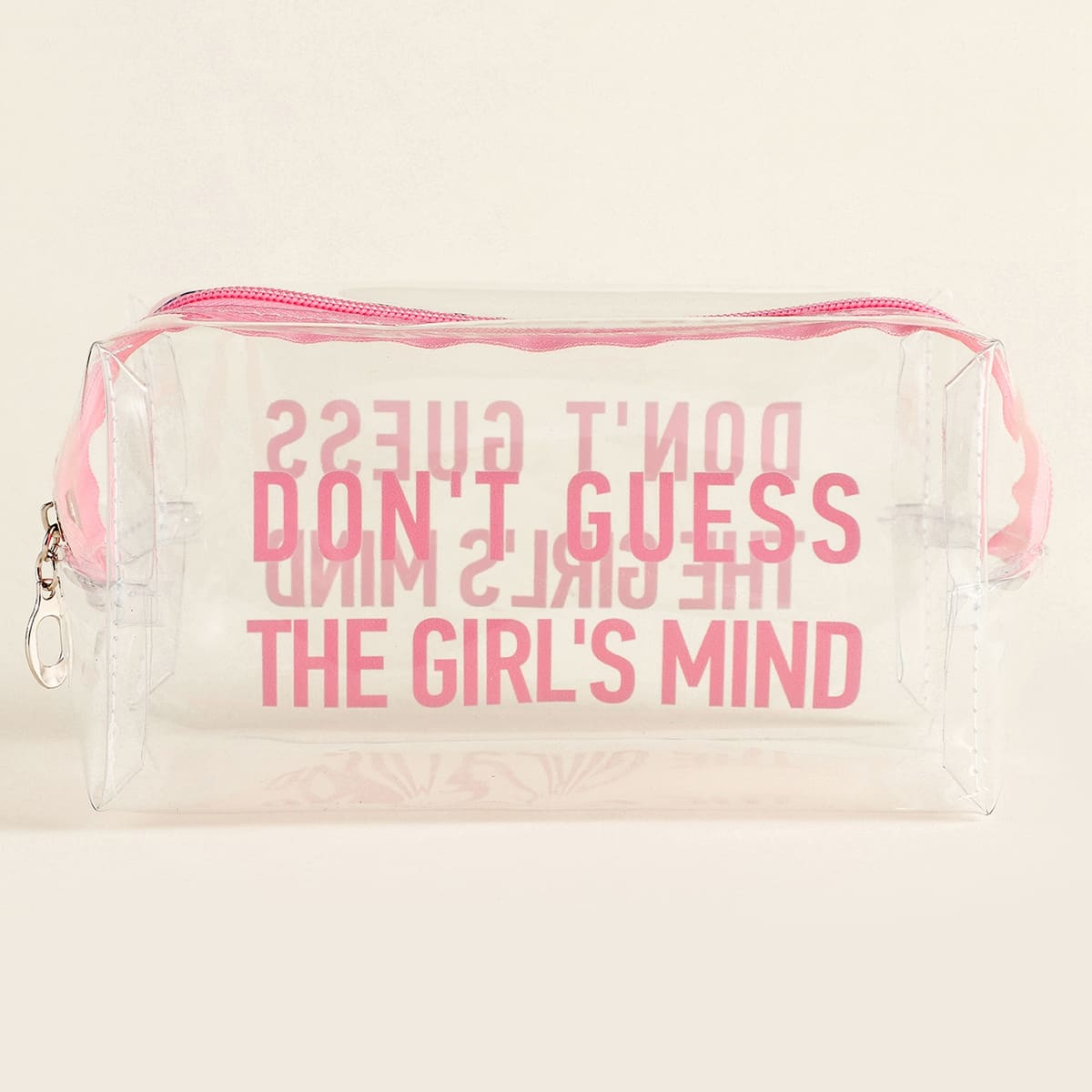

Letter Graphic Clear Makeup Bag