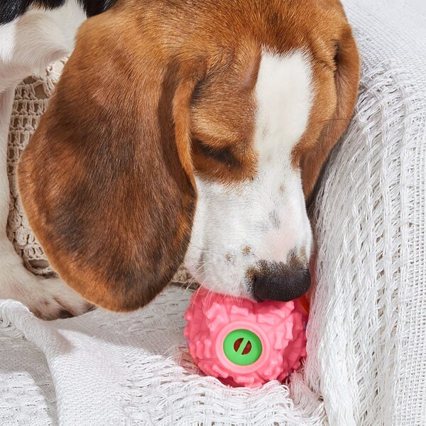 

1pc Claw Pattern Pet Leaking Food Ball, Pink