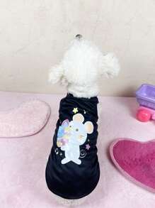 Tank de mascota con estampado de dibujos animados