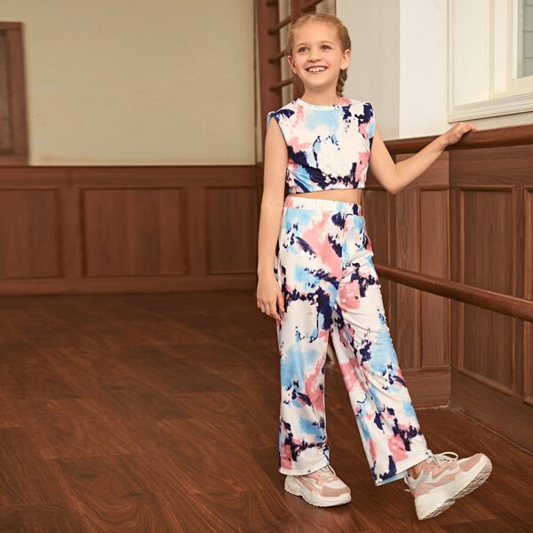 

Girls Tie Dye Tank Top & Sweatpants Set, Multicolor
