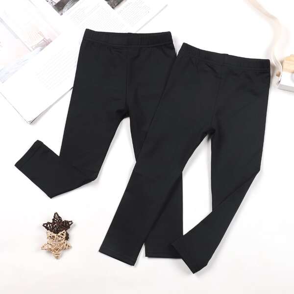 

Toddler Girls 2pack Solid Leggings, Black