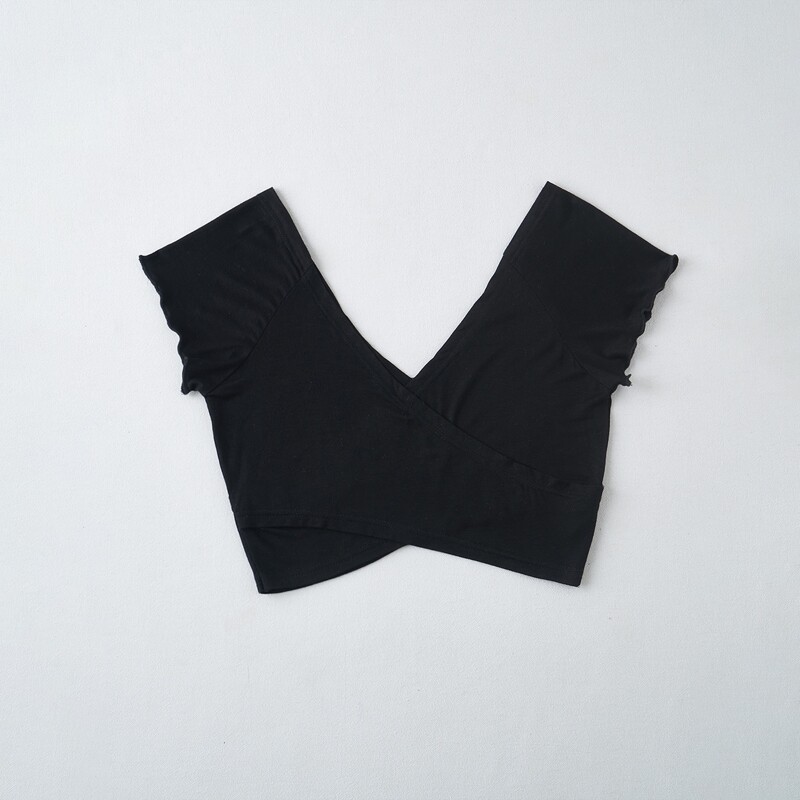 

Criss-Cross Crop Top, Black