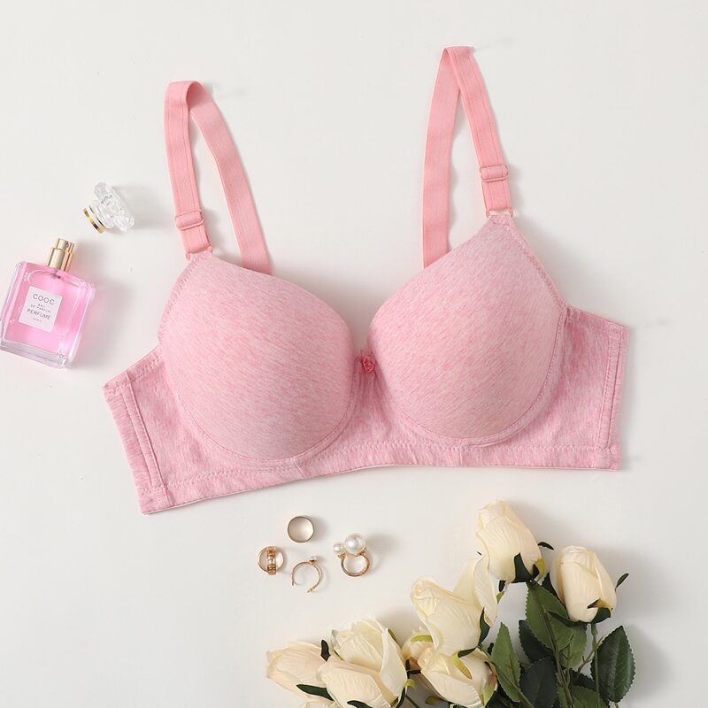 

Plus Cotton Underwire Bra, Baby pink