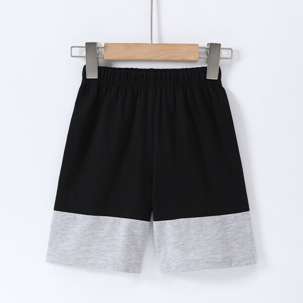 

Toddler Boys Two Tone Track Shorts, Black