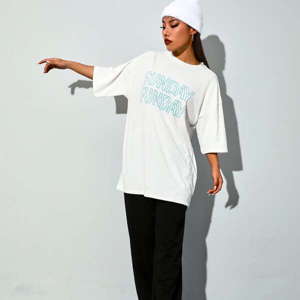 

Letter Graphic Top, White