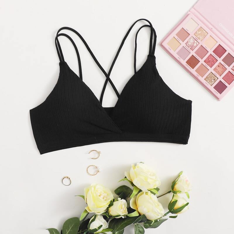 

Criss-Cross Back Bralette, Black