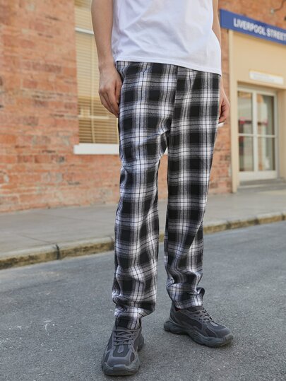 Guys Plaid Pants