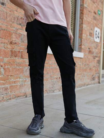 Guys Ripped Cargo Pants