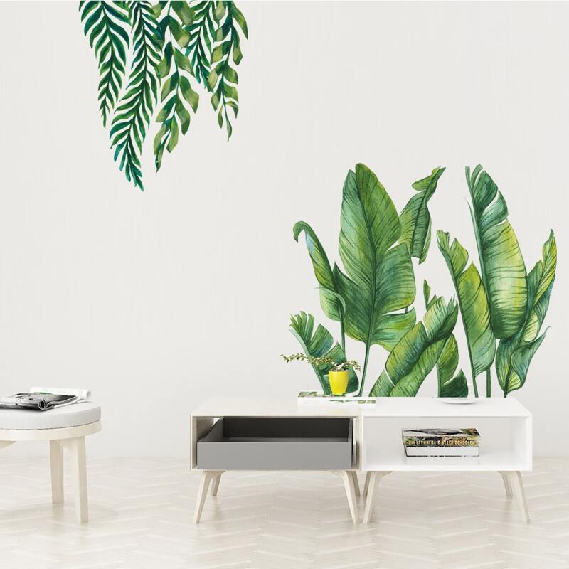 

Plants Pattern Wall Sticker, Green