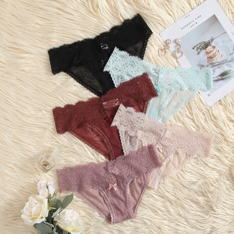 

5pack Floral Lace Panty Set, Multicolor