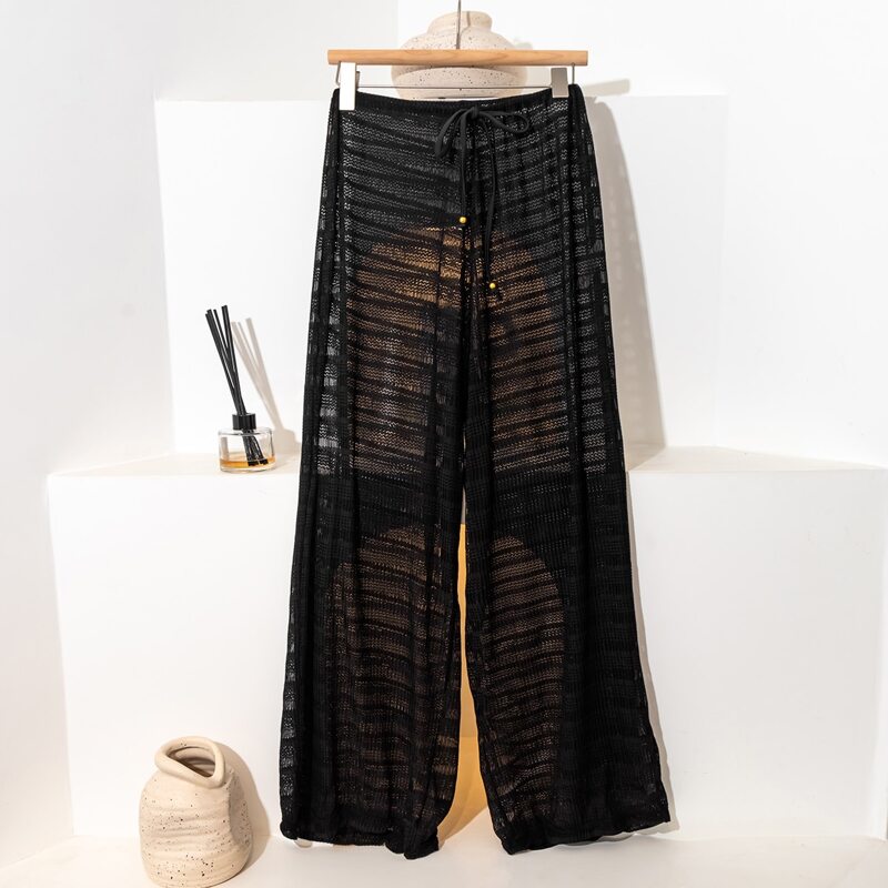 

Sheer Cover Up Pants, Black