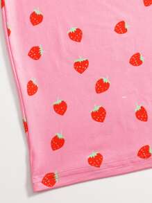 Soleia Wrap Detail Strawberry Bodycon Dress - Pink - View 5