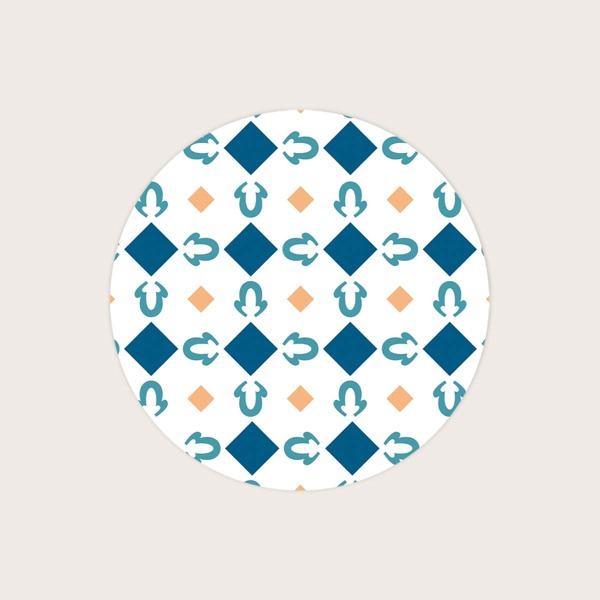 

Geometric Pattern Mouse Pad Sticker, Multicolor