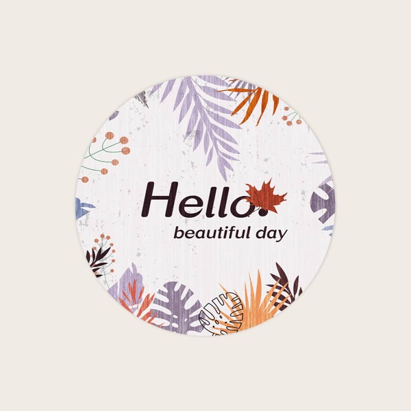 

Letter Graphic Mouse Pad Sticker, Multicolor