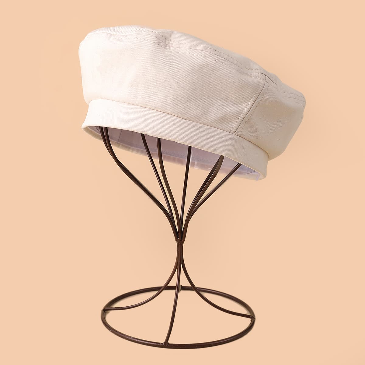 

Simple Solid Beret, White