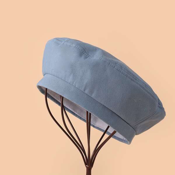 

Simple Solid Beret, Dusty blue