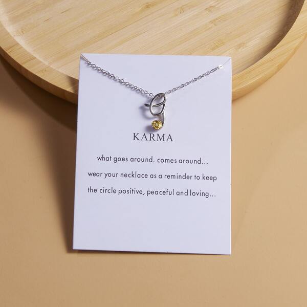 

Letter Charm Necklace, Silver