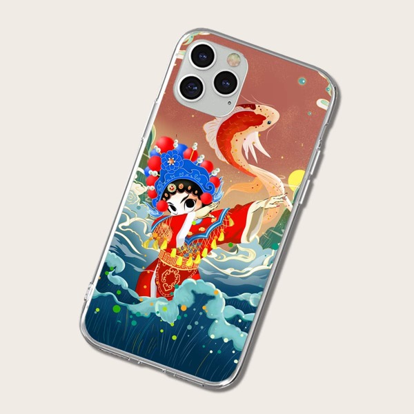 

Чехол для iPhone с узором "пекинская опера, Многоцветный
