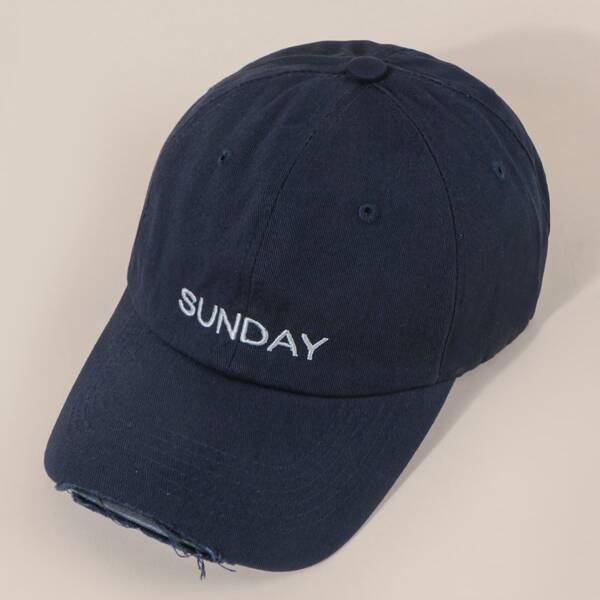 

Men Letter Embroidered Baseball Cap, Navy blue