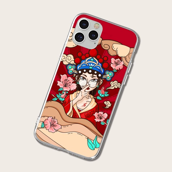 

Peking Opera Girl Print iPhone Case, Multicolor