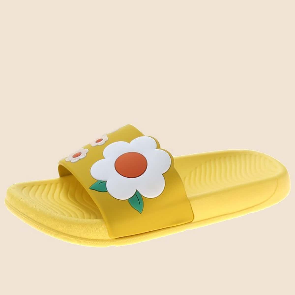 

Floral Pattern Slides, Yellow