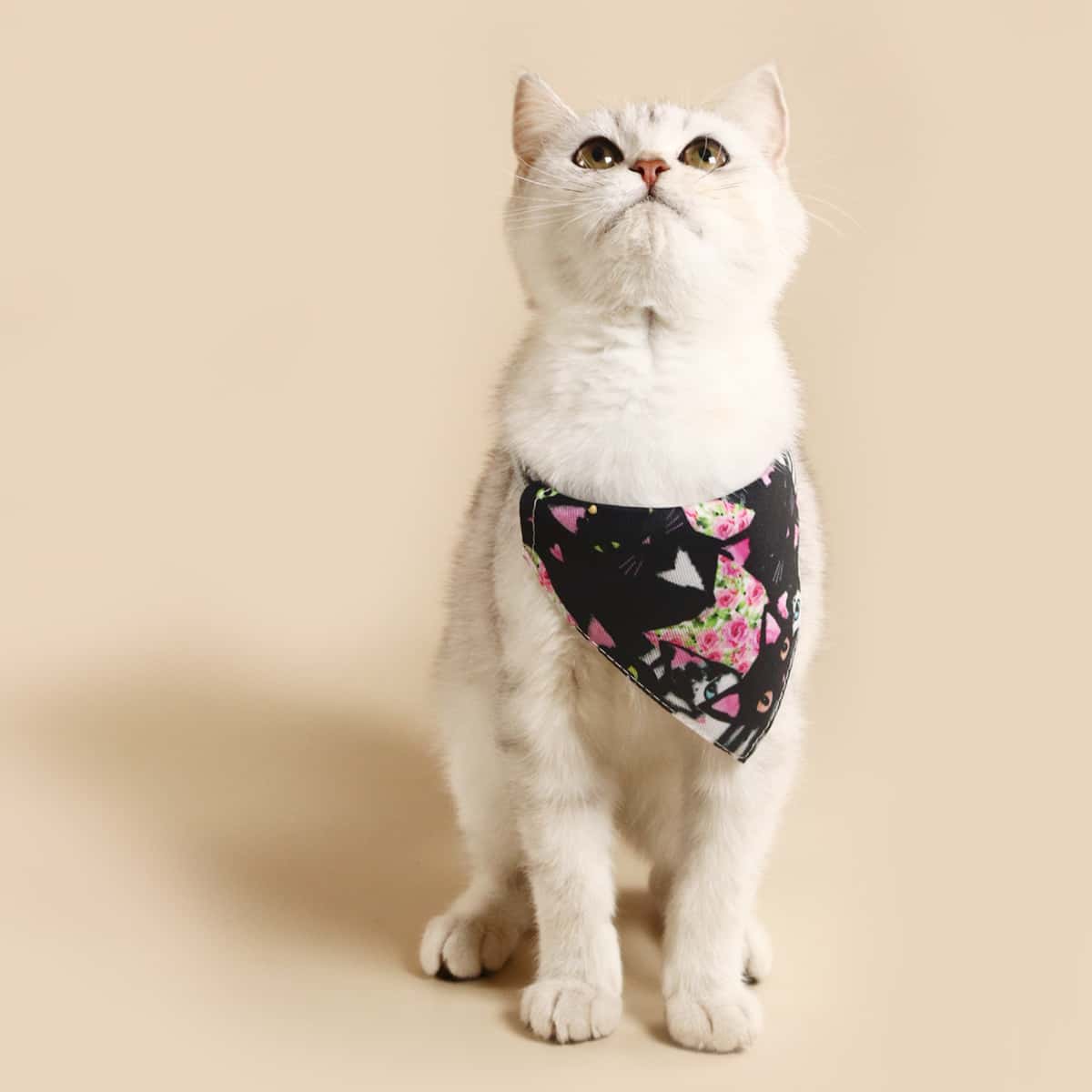 

Flower Print Adjustable Pet Bib, Multicolor