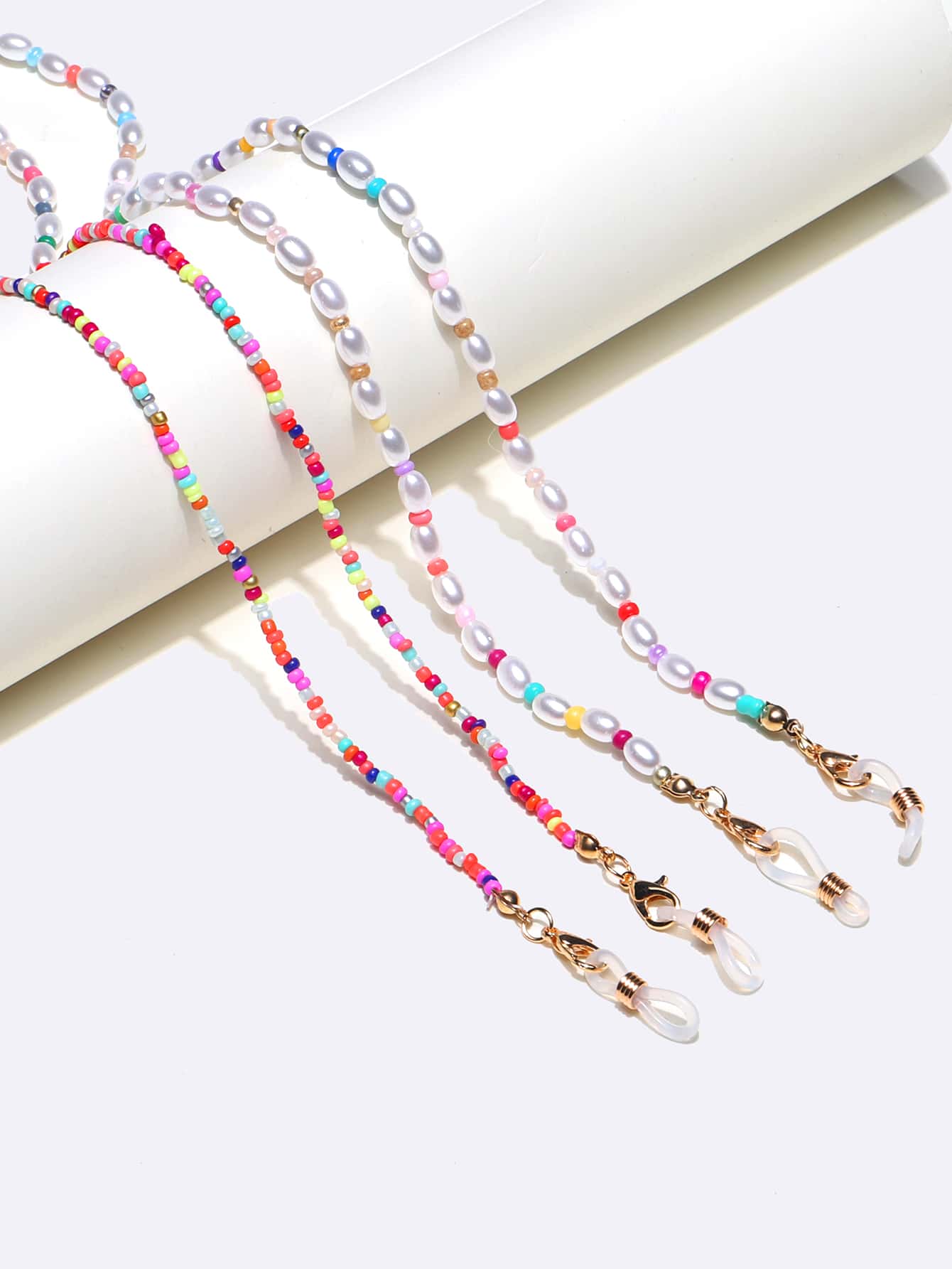 Dây chuyền kính đính cườm Boho 2 chiếc - Nhiều màu - Xem 1