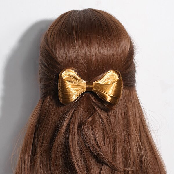 

Bow Decor Hair Clip, Gold