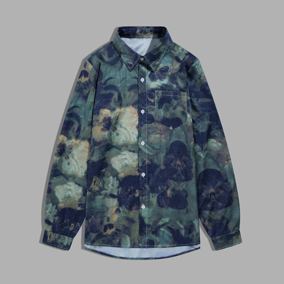 

Guys Allover Floral Button Up Shirt, Multicolor