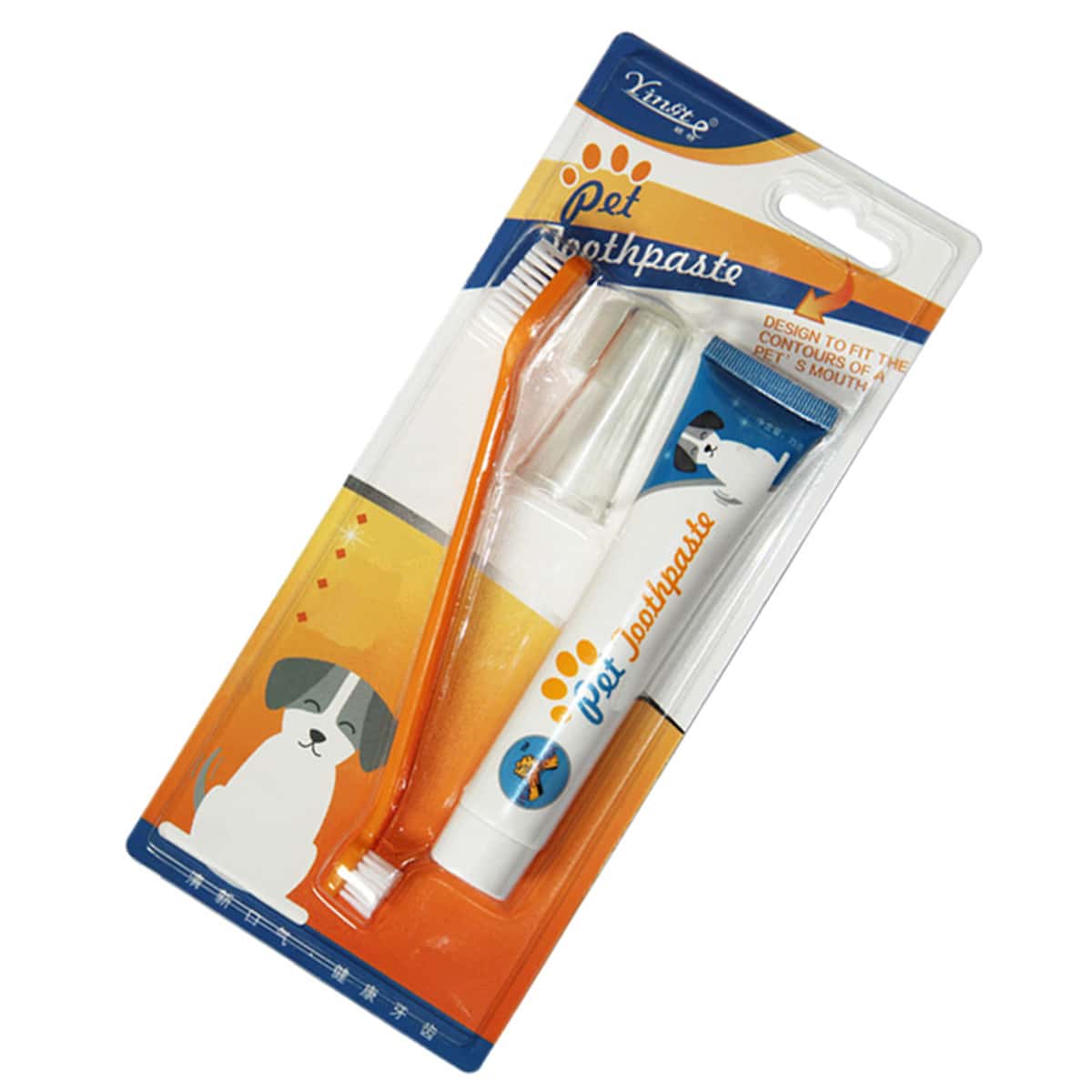 

1set Pet Oral Care Tool, Orange