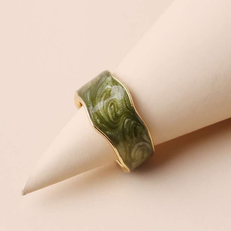 

1pc Glitter Ring, Green